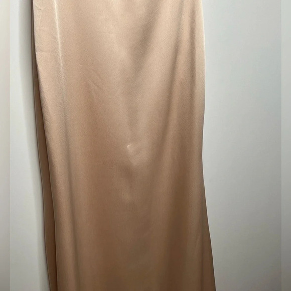 ONE SHOULDER MAXI DRESS BY LOVELY- SIZE 0 NWT “CAMEO” blush pink color - Picture 9 of 9